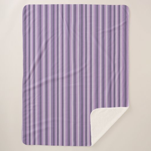 Purple stripes sherpa deken (Voorkant)