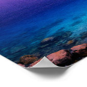 Purple Sunset Ocean Bay Poster - Vibrant Turquoise (Hoek)