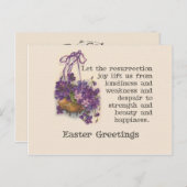 Purple Sweet Pea Basket Easter Post Card Feestdagenkaart (Voorkant / Achterkant)