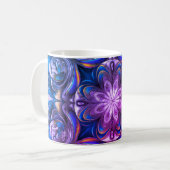Purple Swirl Abstract Art Coffee Mug – Modern Flui Koffiemok (Voorkant links)