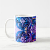 Purple Swirl Abstract Art Coffee Mug – Modern Flui Koffiemok (Links)