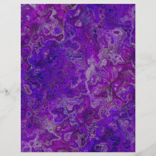 Purple Swirly Marble Bulk Scrapbook Paper Pages Flyer (Voorkant)