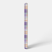 Purple Tartan Plaid Monogram Design Samsung Galaxy Hoesje (Linkerkant)