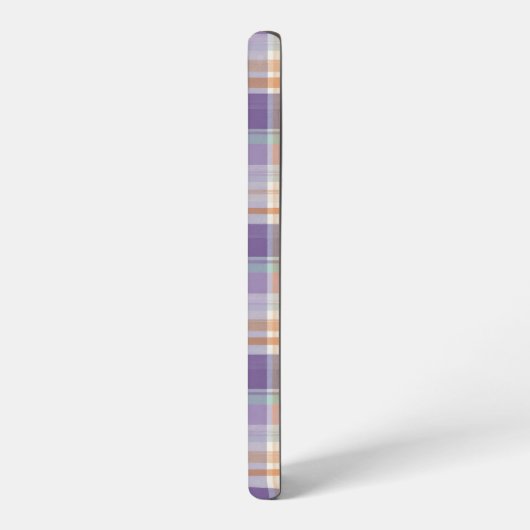 Purple Tartan Plaid Monogram Design Samsung Galaxy Hoesje (Linkerkant)