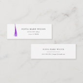 Purple Tassel Graduation Name Card Mini Visitekaartje (Voorkant / Achterkant)