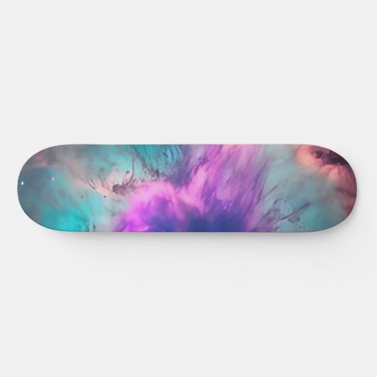 Purple Teal Galaxy Nebula Dream #1  Persoonlijk Skateboard (Horizontaal)