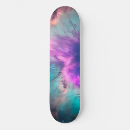 Purple Teal Galaxy Nebula Dream #1  Persoonlijk Skateboard