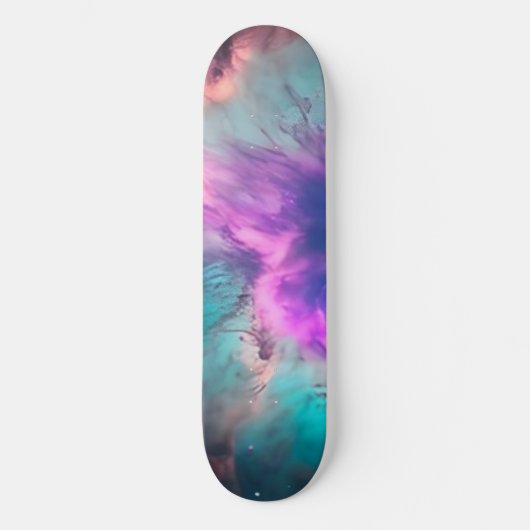 Purple Teal Galaxy Nebula Dream #1  Persoonlijk Skateboard (Voorkant)