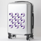 purple team colors gifts 13 basketball stickers (Koffer)