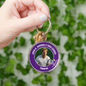 Purple Tennis Player Photo High School Spirit Sleutelhanger (Hand)