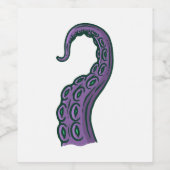 Purple Tentacle Wijn Etiket (Enkel label)