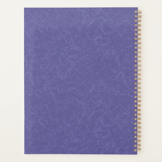 Purple textured surface swirling pattern planner (Achterkant)
