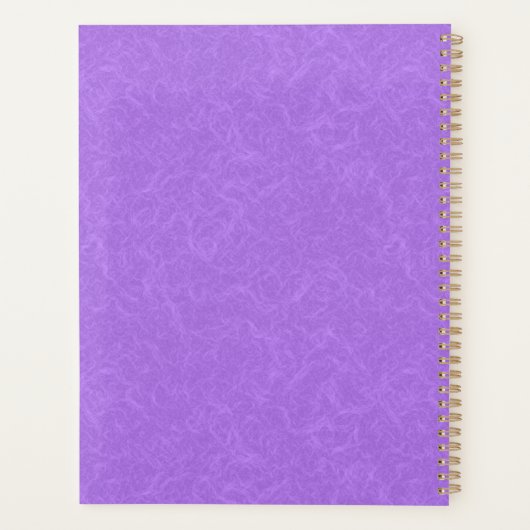Purple textured surface with swirling pattern planner (Achterkant)