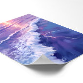 Purple Tide | Ocean Waves Watercolor Painting Poster (Hoek)