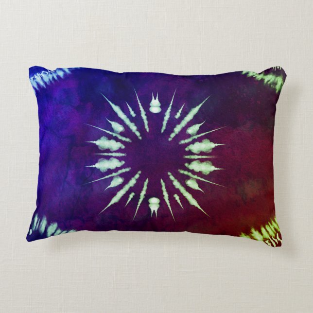 Purple Tie dye Accent Pillow Kussen (Achterkant)