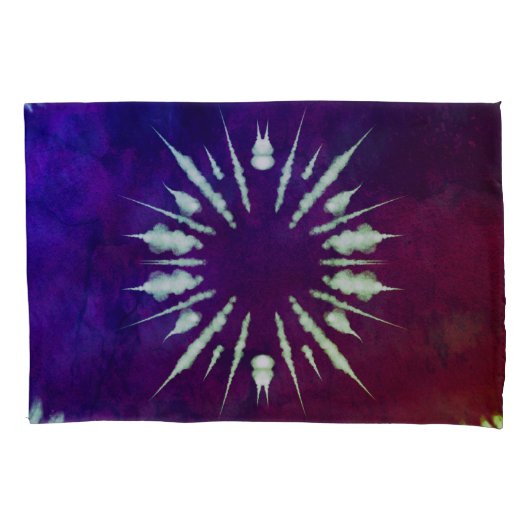 Purple Tie Dye Pillowcase Kussensloop (Voorkant-Links)