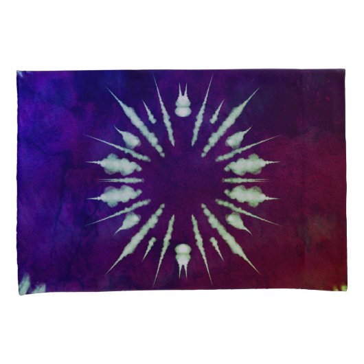 Purple Tie Dye Pillowcase Kussensloop (Voorkant-Rechts)