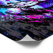 Purple Tiger Head Portrait  - Tiger Poster Print (Hoek)