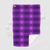 Purple towel featuring a symmetrical pattern  golfhanddoek (Insitu)