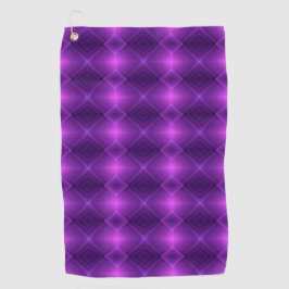 Purple towel featuring a symmetrical pattern  golfhanddoek