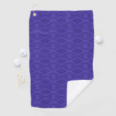 Purple towel with a geometric diamond pattern golfhanddoek (Insitu)