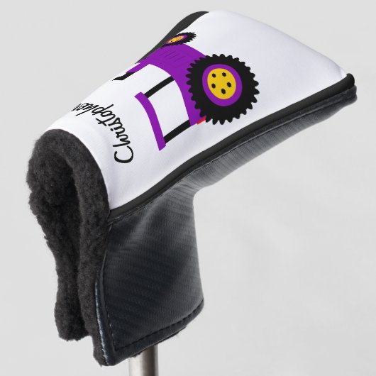 Purple Tractor Design Golfheadcover (3/4 voorkant)