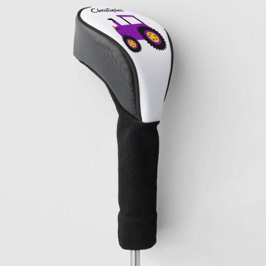 Purple Tractor Design Golfheadcover (Schuin)