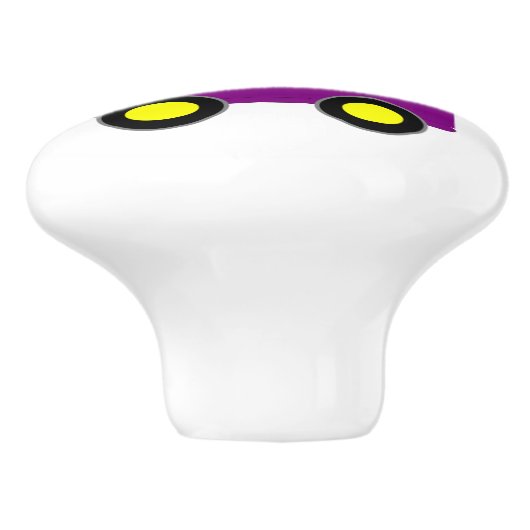 Purple Train Design Personalised Keramische Knop (Zijkant)