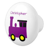 Purple Train Design Personalised Keramische Knop (Rechts)