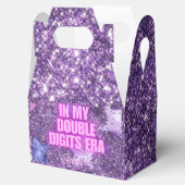 Purple Trendy In My Double Digits Era Birthday Bedankdoosjes (Geopend)