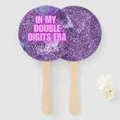 Purple Trendy In My Double Digits Era Birthday Handwaaier (Voorkant en achterkant)