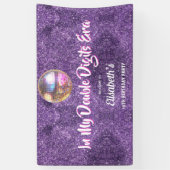 Purple Trendy In My Double Digits Era Birthday Spandoek (Verticaal)