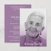 Purple Trendy Transparency Funeral Dear Ones (Voorkant / Achterkant)