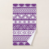 Purple Tribal Design Bad Handdoek (Handdoek)