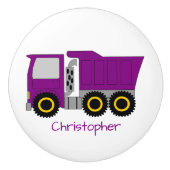 Purple Truck Design Personalised Keramische Knop (Voorkant)