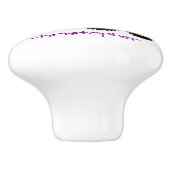 Purple Truck Design Personalised Keramische Knop (Zijkant)