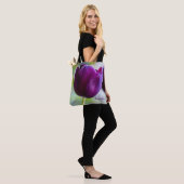 Purple Tulip Tote bag (Op model)