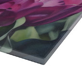 Purple Tulips Flowers Floral Art Glass Snijplank (Hoek)