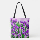 Purple Tulips Tote Bag (Achterkant)