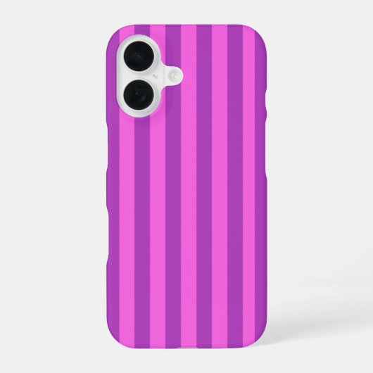 Purple Two Tone Stripes  iPhone 16 Hoesje (Achterkant)