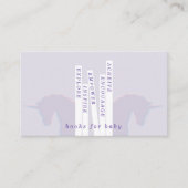 Purple Unicorn Bookends Books for Baby Informatiekaartje (Voorkant)