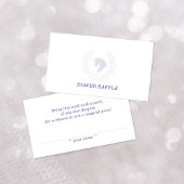 Purple Unicorn Bust Diaper Raffle Informatiekaartje