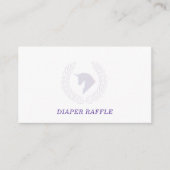 Purple Unicorn Bust Diaper Raffle Informatiekaartje (Voorkant)