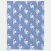 Purple Unicorn Dream Fleece Deken (Voorkant)