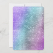 Purple Unicorn Glitter Kaart (Achterkant)