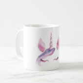 Purple Unicorn Koffiemok (Voorkant links)