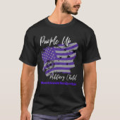Purple Up For Military Child Month Dandelion Spark T-shirt (Voorkant)
