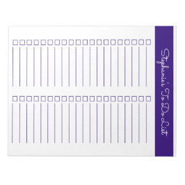 Purple Vertical 8.5x11 Two Column Checklist Notitieblok