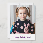 Purple Violet Cute Ghosts Spooky One 1st Birthday Kaart (Achterkant)