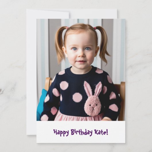 Purple Violet Cute Ghosts Spooky One 1st Birthday Kaart (Achterkant)